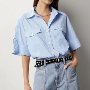 Phillip Lim Light Blue Striped Shirt